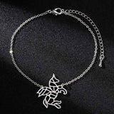 Unicorn origami bracelet Silver / Stainless steel nz