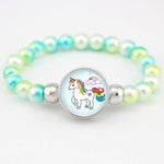 Unicorn Pearl Bracelet Green/turquoise nz