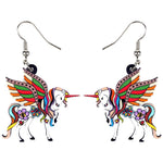 Unicorn Pegasus earrings nz