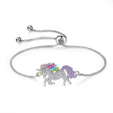 Unicorn silver bracelet Silver / Metal nz