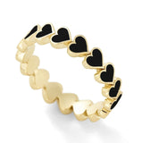 Unique heart ring 7 (54.4 mm) / Black nz