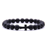 Unisex cross bracelet Black nz