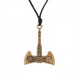 Valknut Double Axe Necklace Bronze nz