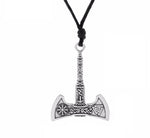 Valknut Double Axe Necklace Silver nz