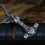Valknut hammer necklace nz
