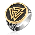Valknut mythical Ring 7 (54.4 mm) / Golden nz
