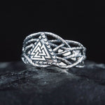 Valknut Silver Ring 5 (49.32 mm) nz