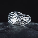 Valknut Silver Ring 5 (49.32 mm) nz
