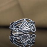 Valknut Silver Ring nz