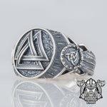 Valknut silver warrior ring 5 (49.32 mm) nz