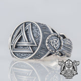 Valknut silver warrior ring 5 (49.32 mm) nz