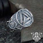 Valknut silver warrior ring nz