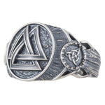 Valknut silver warrior ring nz