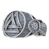 Valknut silver warrior ring nz