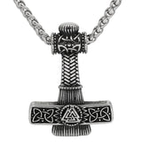 Valknut steel hammer pendant nz