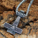 Valknut steel hammer pendant nz