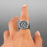 Valknut triangle Ring 7 (54.4 mm) nz