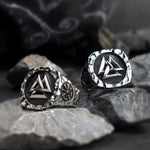 Valknut triangle Ring 7 (54.4 mm) nz