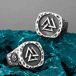 Valknut triangle Ring 7 (54.4 mm) nz
