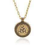 Valknut Viking Necklace Bronze chain nz