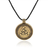 Valknut Viking Necklace Bronze rope nz