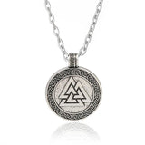 Valknut Viking Necklace Silver chain nz