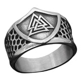 Valknut Viking ring steel 9 (59.5 mm) nz