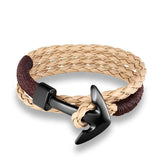 Various colours anchor bracelet Brown nz