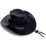 Vegan leather cowboy hat Black nz