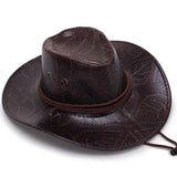 Vegan leather cowboy hat Brown nz