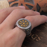 Vegvisir Signet Ring Stainless Steel nz