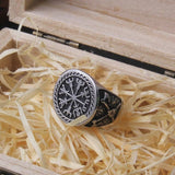 Vegvisir Signet Ring Stainless Steel nz