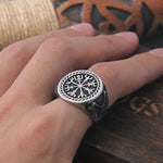 Vegvisir Signet Ring Stainless Steel nz