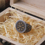 Vegvisir Signet Ring Stainless Steel nz