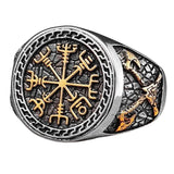 Vegvisir Signet Ring Stainless Steel nz