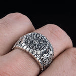 Vegvisir silver ring 5 (49.32 mm) nz