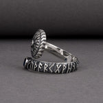 Vegvisir Silver Ring With Blue Stone 5 (49.32 mm) nz