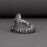 Vegvisir Silver Ring With Blue Stone 5 (49.32 mm) nz