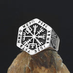 Vegvisir symbol Signet Ring 9 (59.5 mm) nz