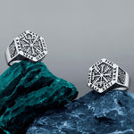 Vegvisir symbol Signet Ring nz