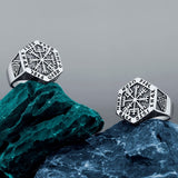 Vegvisir symbol Signet Ring nz