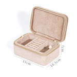 Velvet jewellery box for girls Light coffee nz