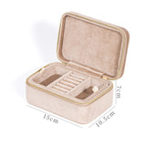 Velvet jewellery box for girls Light coffee nz