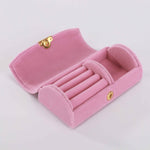 Velvet Travel Jewellery Case Pink nz