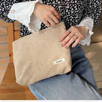 Velvet travel toiletry bag Beige nz