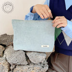Velvet travel toiletry bag Blue nz