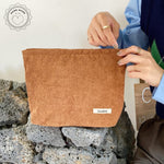 Velvet travel toiletry bag Brown nz
