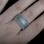 Viking armour silver ring nz