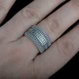 Viking armour silver ring nz