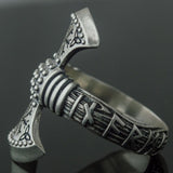 Viking axe ring silver nz